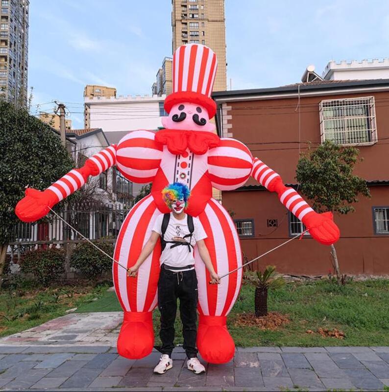 Custom LED lighting parade decoration costume inflatable parade dancing air puppet clown / inflatable puppets for adults