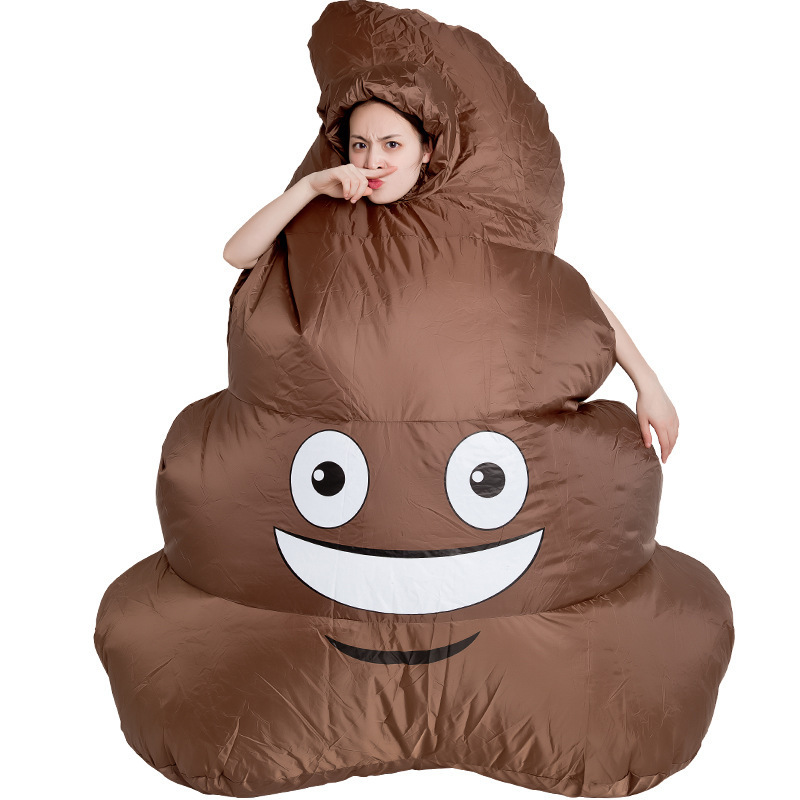 Amazon Hot Selling Unisex Adults Funny Halloween Party Holiday Walking Mascot Inflatable Poop Costume With Factory Price