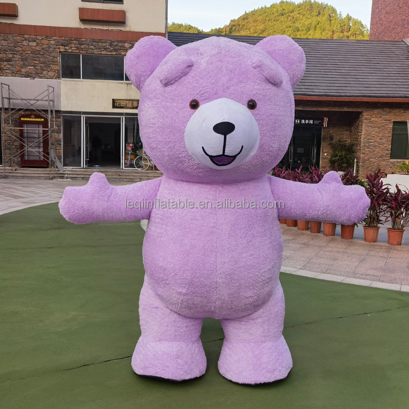 2m High Funny Teddy Bear Inflatable Costume Gonflable Cosplay Mascot Costume Mascotte Animal Mascote For Adult Performance