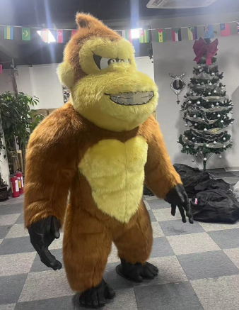 High Quality Plush Inflatable Monkey Mascot Costume Halloween Carnival Costumes Kingkong Mascot Costume