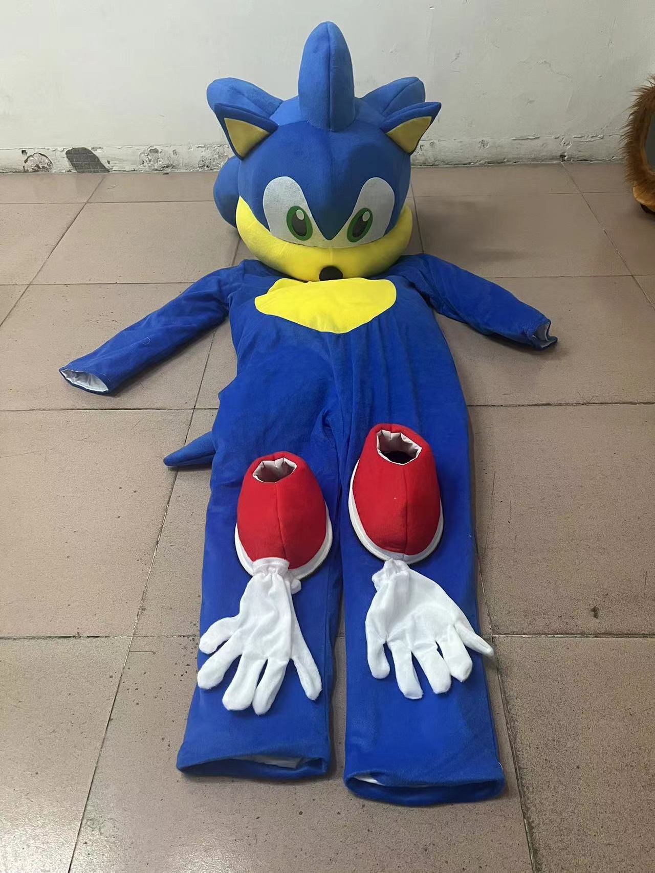 Popular Party Cosplay Sonic Mascot Costume Cartoon Character Hedgehog Suit For Adults