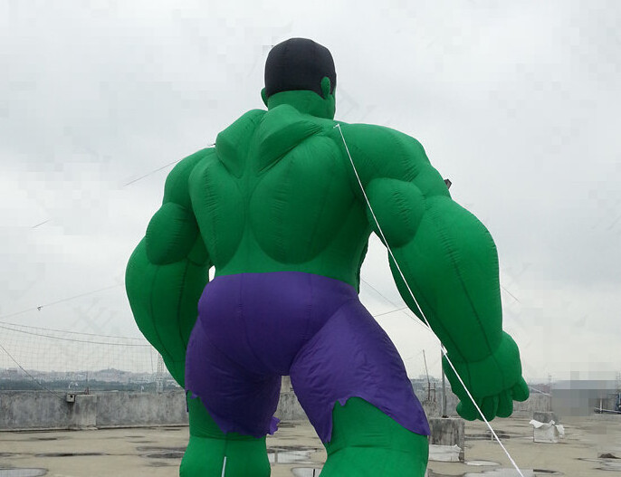 Popular cartoon characters inflatable hulk balloon decoration inflatable green giant for sale