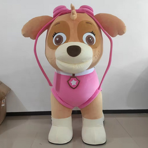 Popular moving cartoon character PAW dog skye mascot adult suit inflatable PAW dog patrol mascot costume for sale