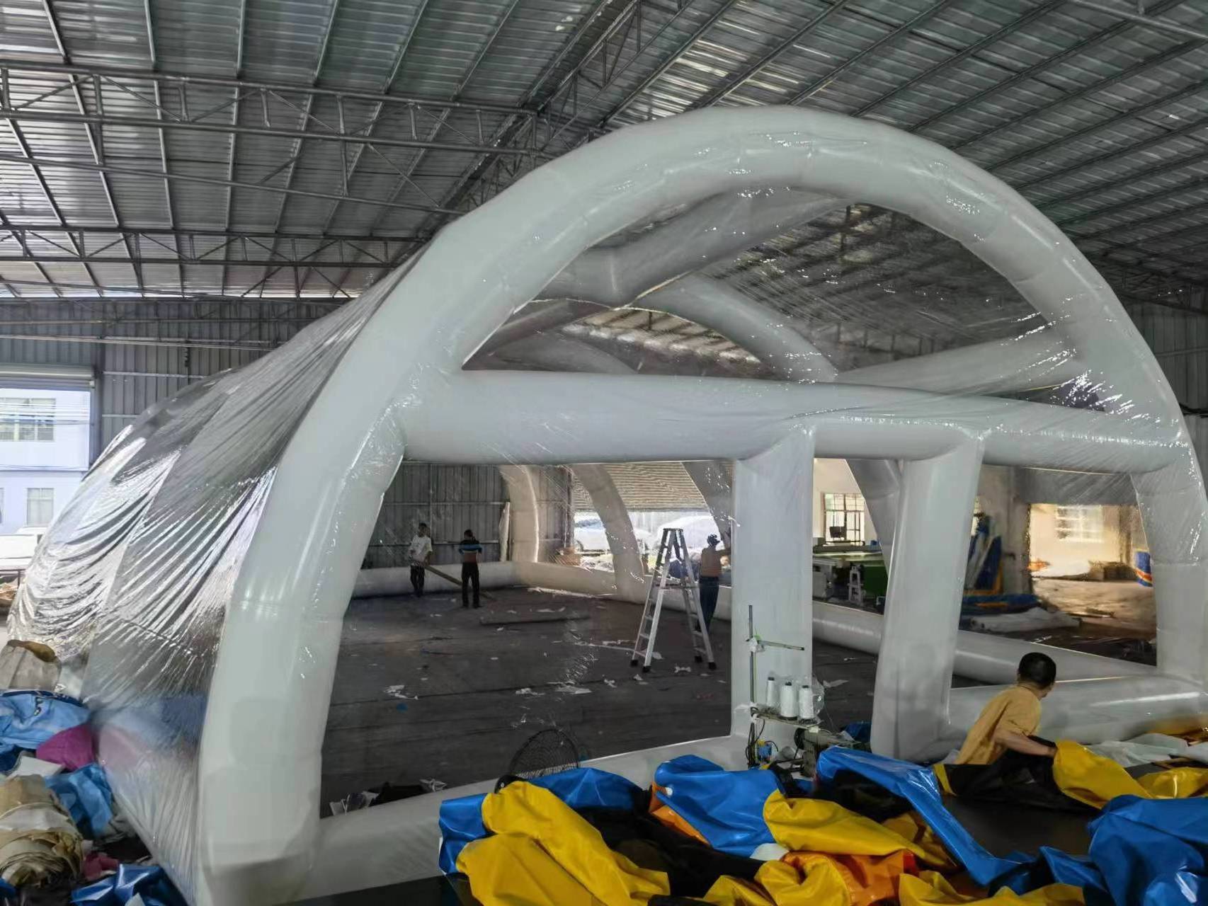 High Quality PVC Airtight Transparent Inflatable Pool Dome Tent / Waterproof Swimming Pool Cover For Sale