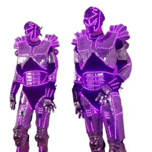 Factory OEM Luminous Dance Led Robot Costume David Guetta Robot Space Suit Costume For Stage Performance