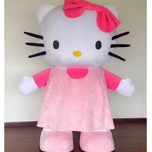 Popular Cartoon Character Kitty Cat mascot adult suit plush inflatable Hello Kitty mascot costume for sale