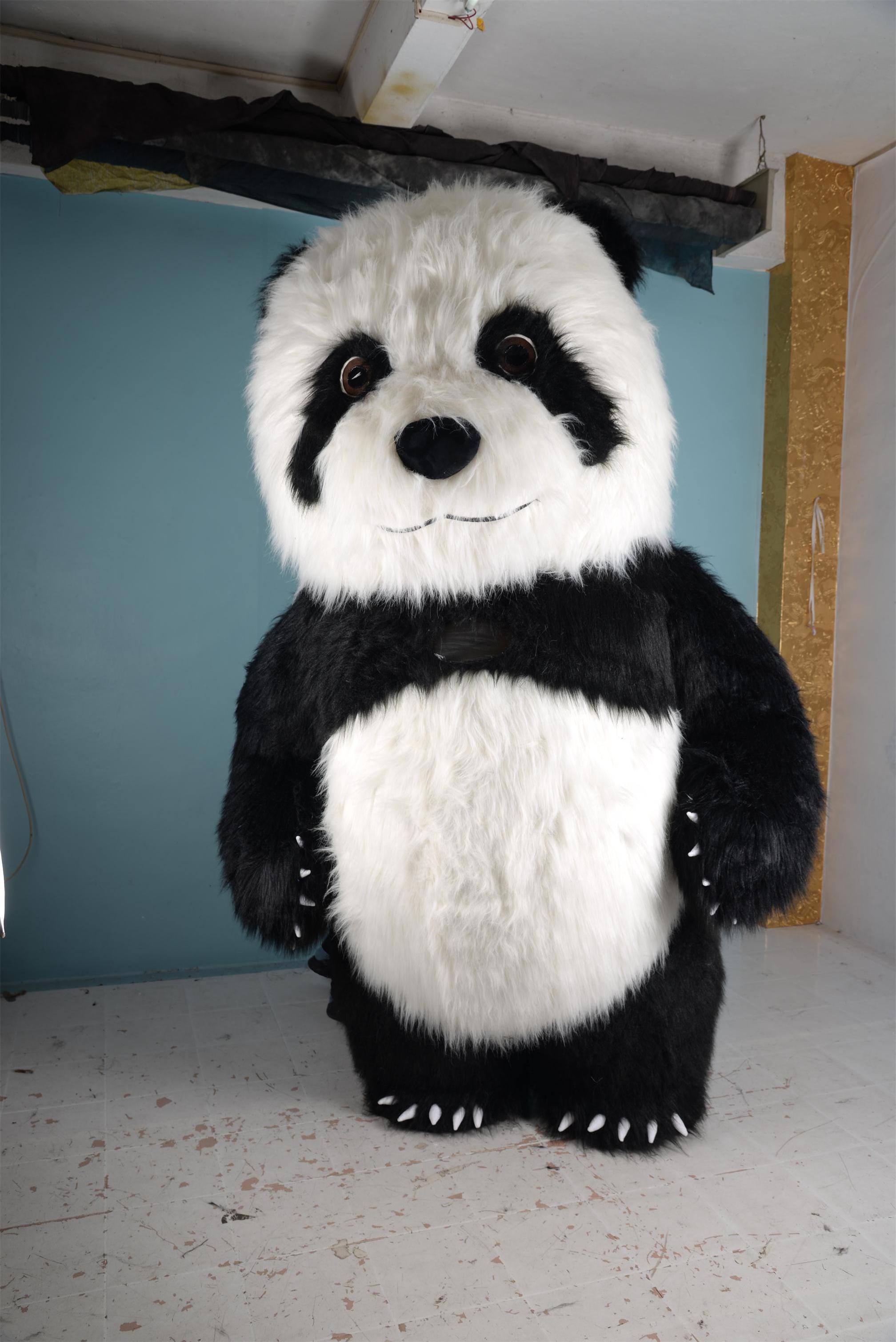 2m/2.6m/3m Cosplay Animal Mascots suit giant advertising walking inflatable plush panda mascot costume for adult