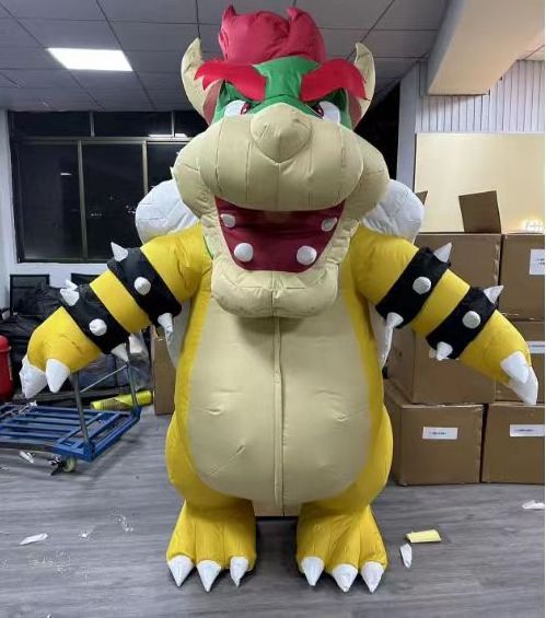 Funny Cartoon Character Walking Mascot Costume Koopa Dragon Inflatable Bowser Turtle Mascot Inflatable Costume For Adult