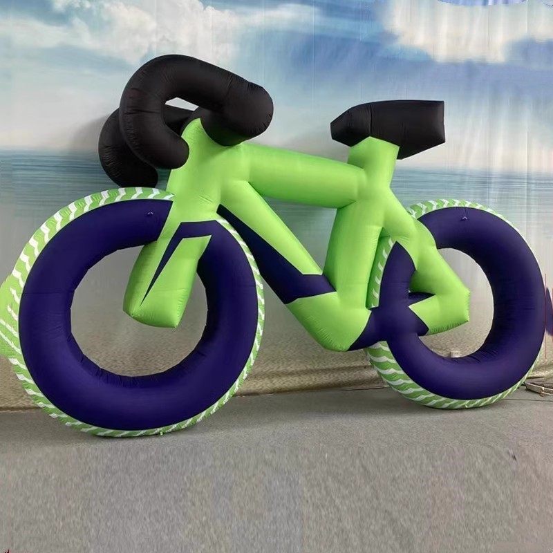 Custom Giant Inflatable Bicycle / Promotional Inflatable Bike For Advertising Decoration