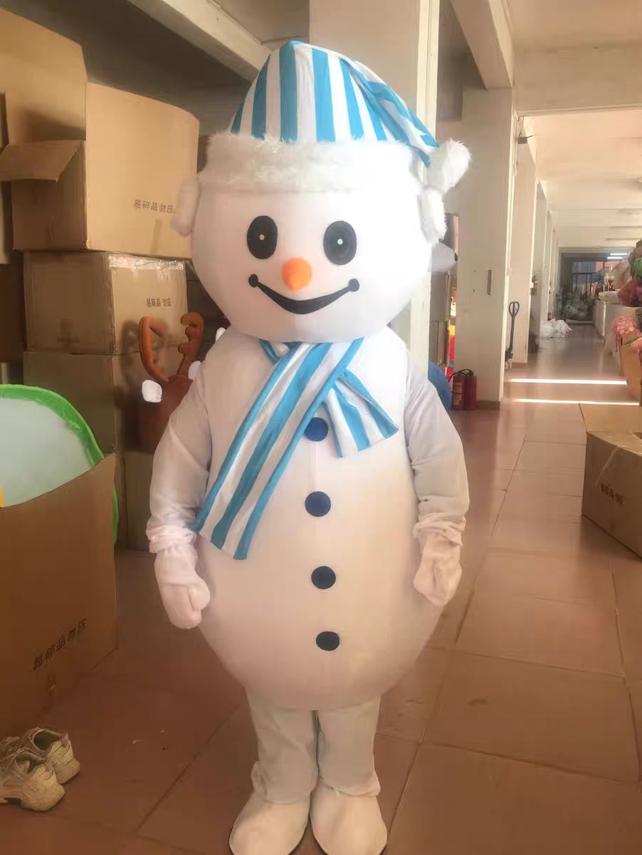 Custom Christmas Theme Snow Man Mascot Costume Cartoon Character Olaf Cosplay For Adults