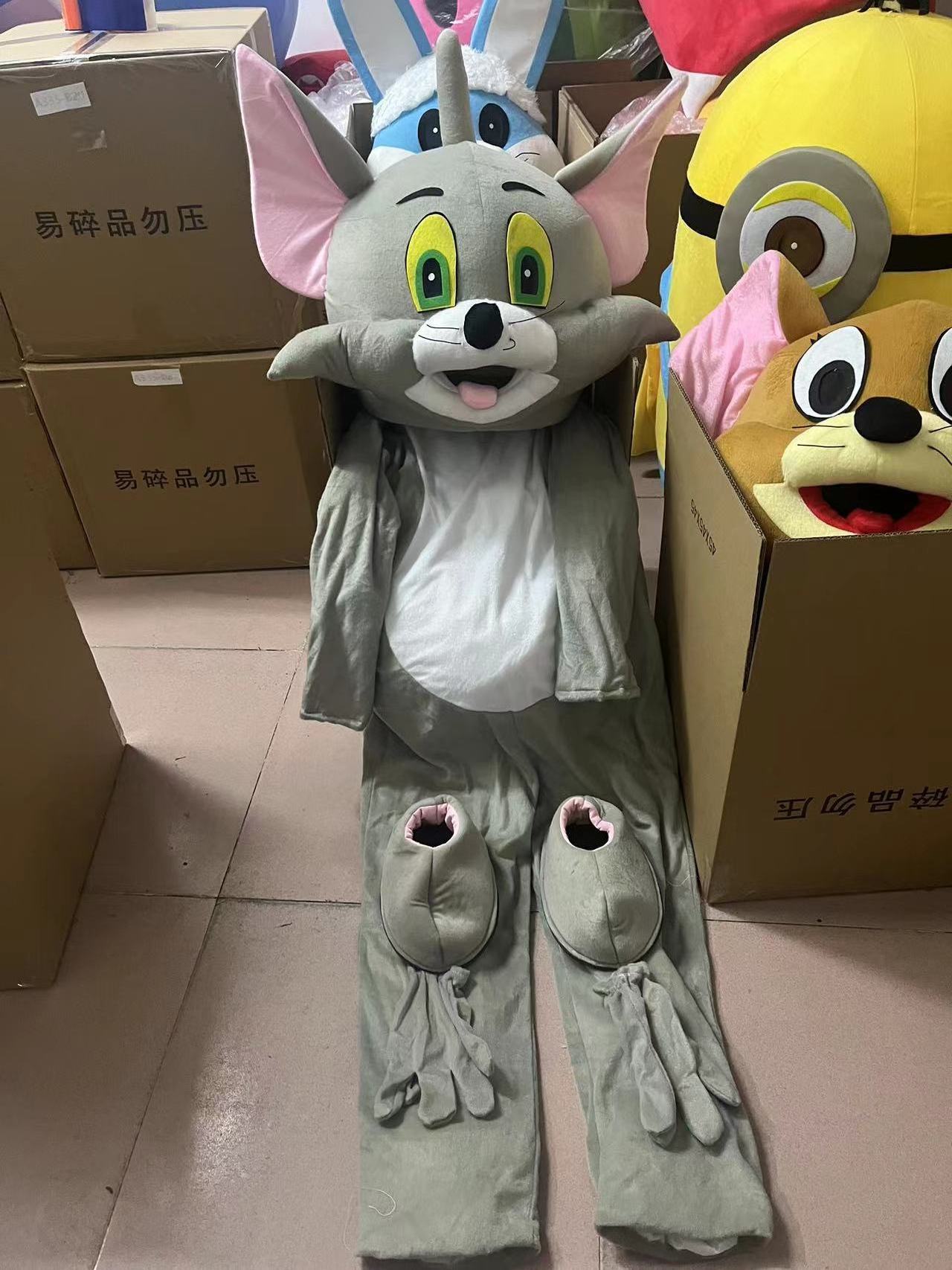 Funny Toys Tom And Jerry Mascot Costume Cartoon Character Cosplay Tom Jerry Costume For Adults