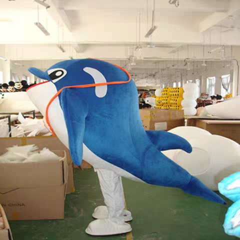 Event Party Cosplay Adult Dolphin Mascot Costume Ocean Theme Suits For Sale