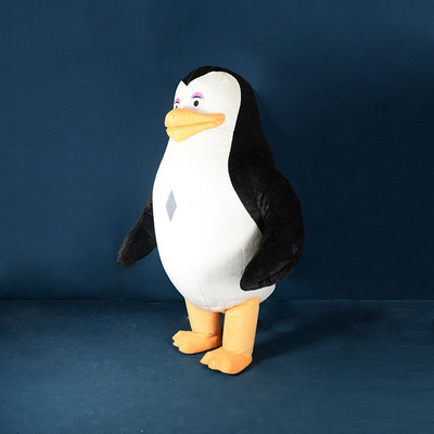 Popular plush inflatable penguin mascot costume cartoon character Madagascar skipper cosplay suit for adults