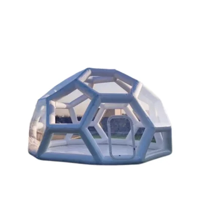 outdoor inflatable bubble house transparent inflatable bubble room yellow football inflatable igloo