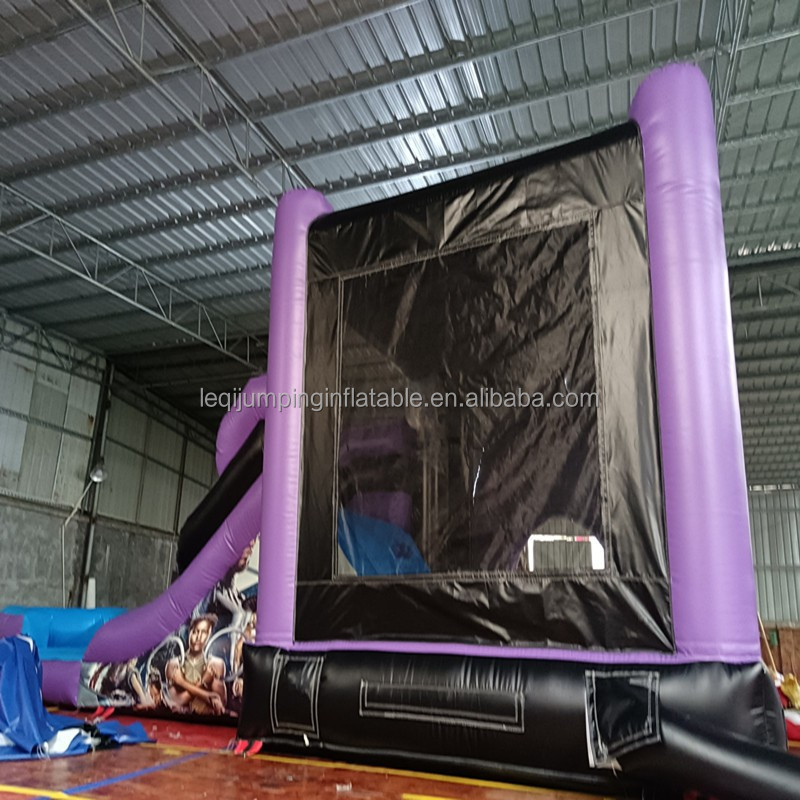 Moonwalk Inflatable Bouncer Black Commercial Panther Wet/dry Combo Slides Bouncy Castle Inflatable Bounce House For Rental