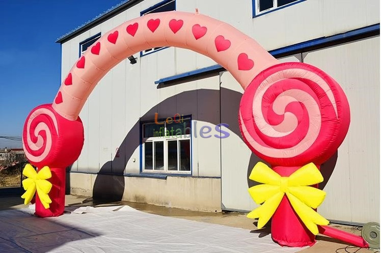 Custom Candy Adorns Children's Inflatable Arches For Promotional Event Decoration