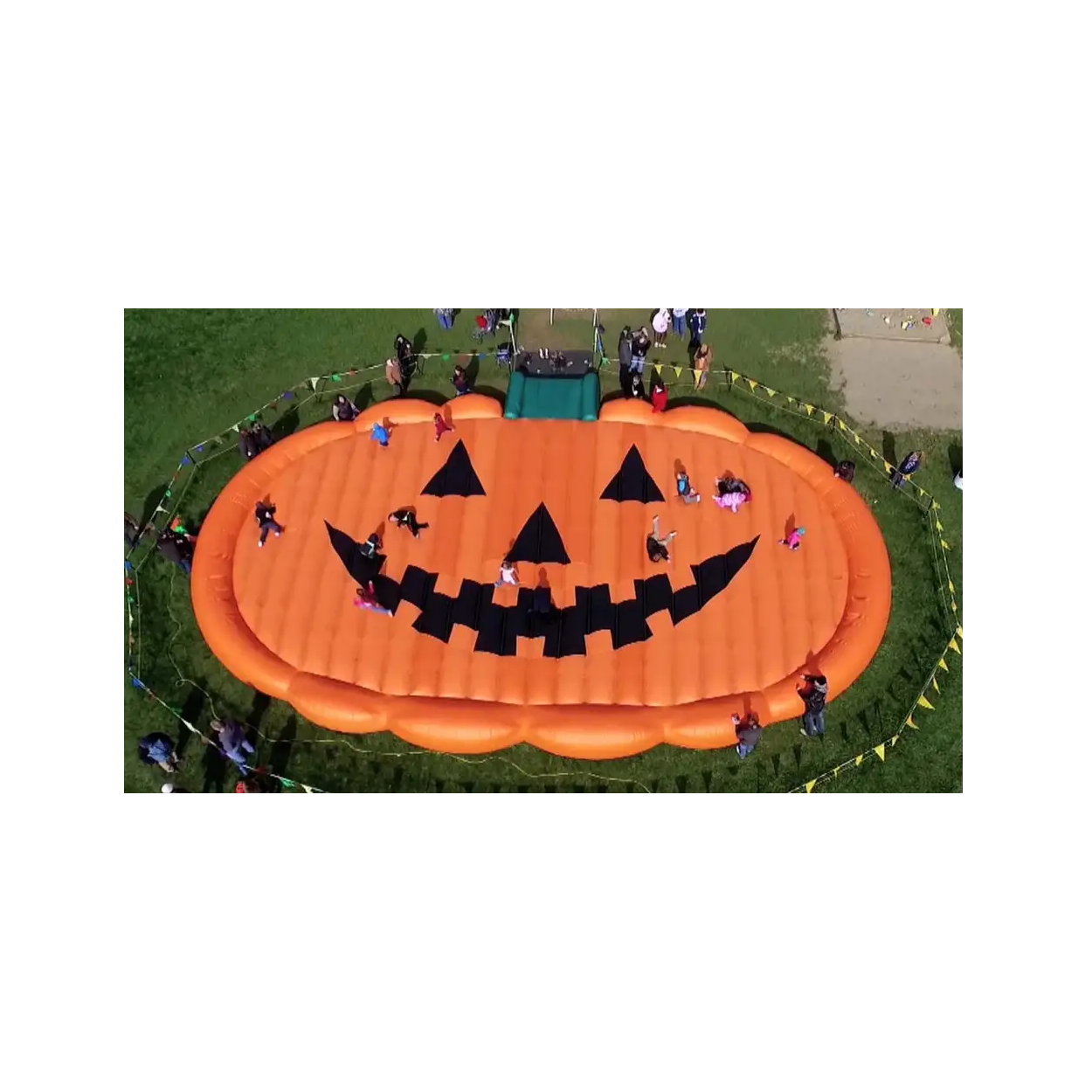 Commercial Custom Bounce Pads Air Jumper Air Bag Inflatable Pumpkin Jumping Pad With Blowers For Sale