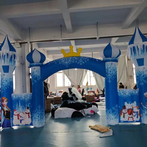 Custom Outdoor Large Event Decorations Frozen Theme Entrance Inflatable Advertising Archway Inflatable Arch Tunnel With Blower