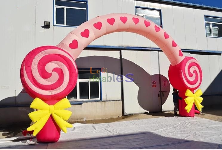 Custom Candy Adorns Children's Inflatable Arches For Promotional Event Decoration