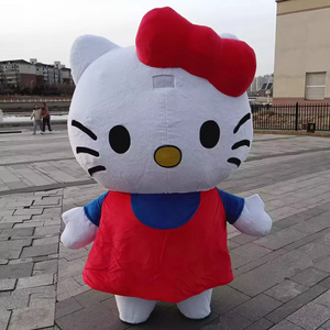 Inflatable Kitty Mascot Costume 2m High Kitty Custom Anime Cosplay Mascotte Fancy Dress Carnival For Adult