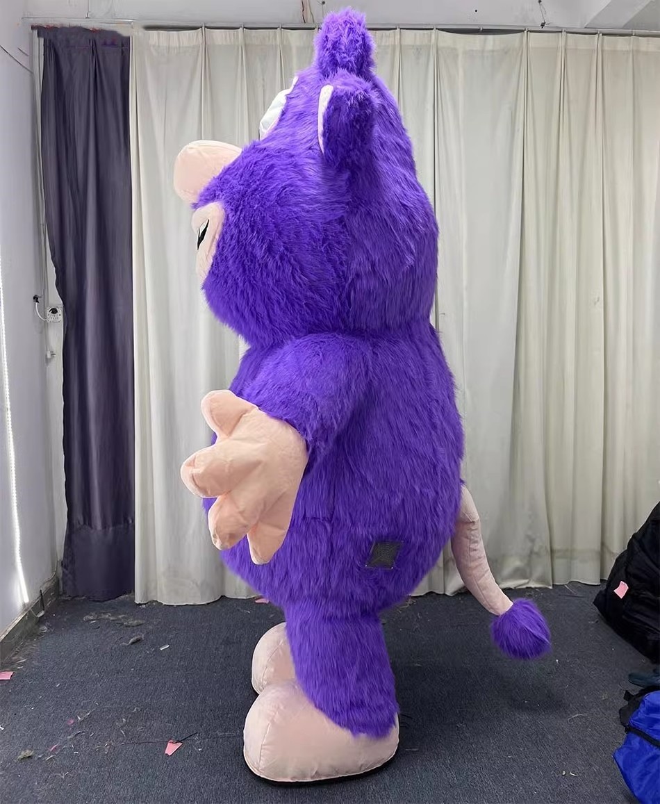 Purple cool mouse Buba mascot costume inflatable mascot costumes for sale cute walking mascot costume