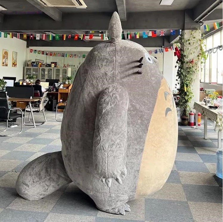 Hot Selling Cartoon Character Costume Totoro New Party Blower Up Cloth Custom Animal Fish Inflatable Mascot Costume For Adults