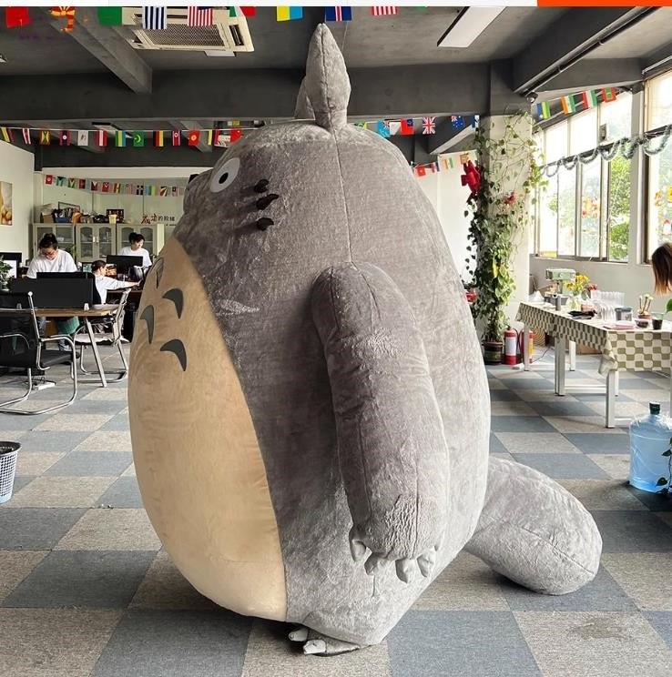 Hot Selling Cartoon Character Costume Totoro New Party Blower Up Cloth Custom Animal Fish Inflatable Mascot Costume For Adults