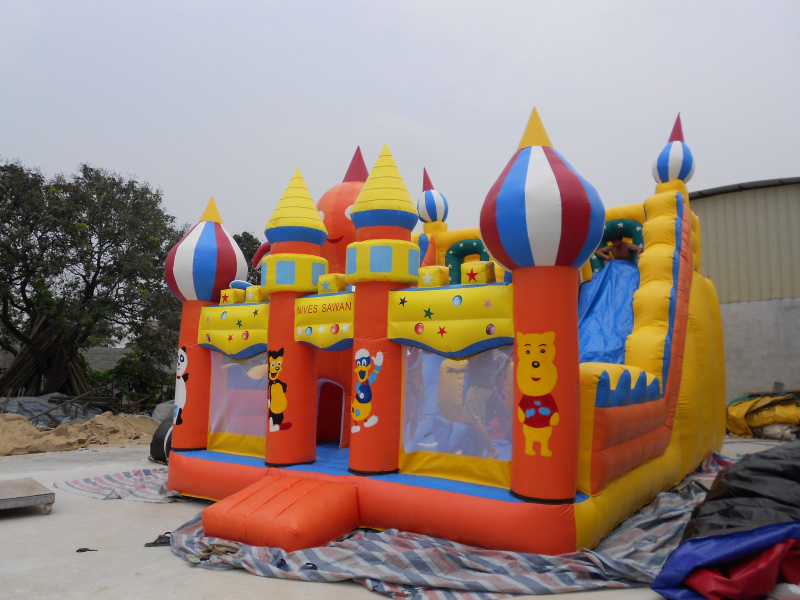 Commercial New Playground Castle Bouncy Castle Inflatable Jumping Castle Slide with Fashion big Balloon