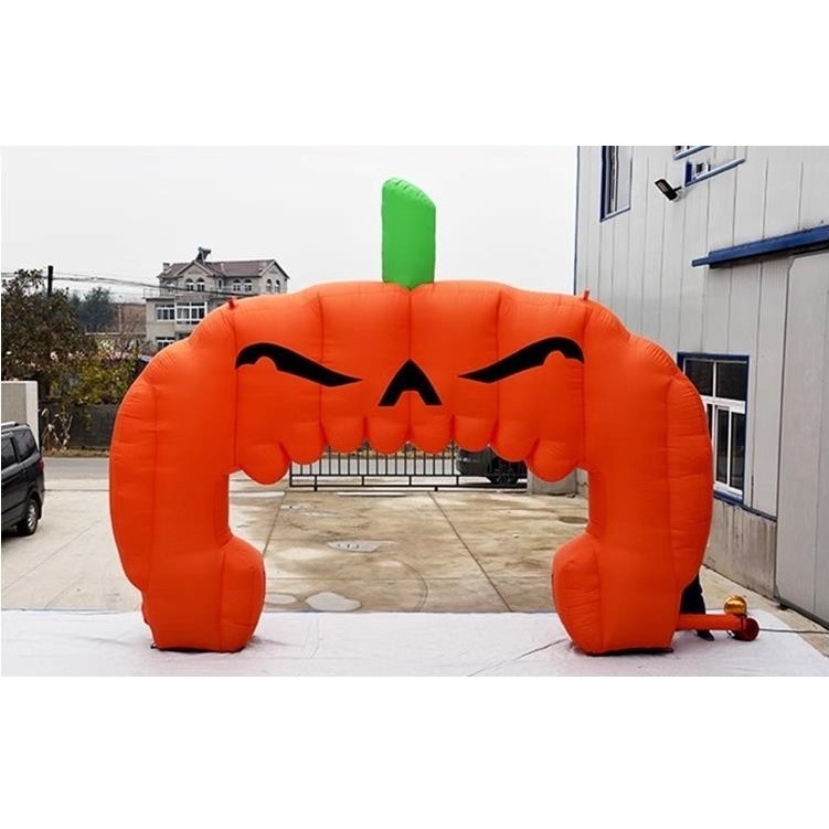 Promotional Inflatable Pumpkin Tunnel For Halloween Halloween Inflatable Pumpkins Arch For Holiday Decoration