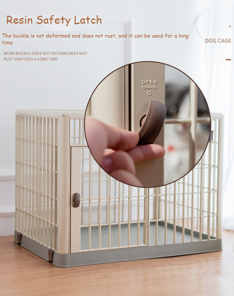 High quality comfortable pet dog cage removable plastic dog crate pet carrier with wheels