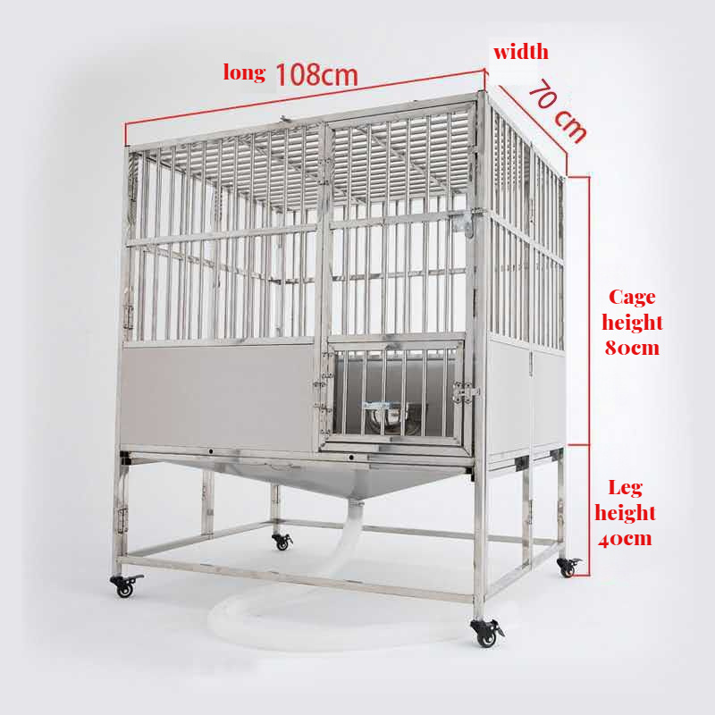 Dog Kennels Cages Collapsible Adult Sale Big Dogs Outdoor Strong Stainless Steel Enclosed Metal Wire toilet dog cage