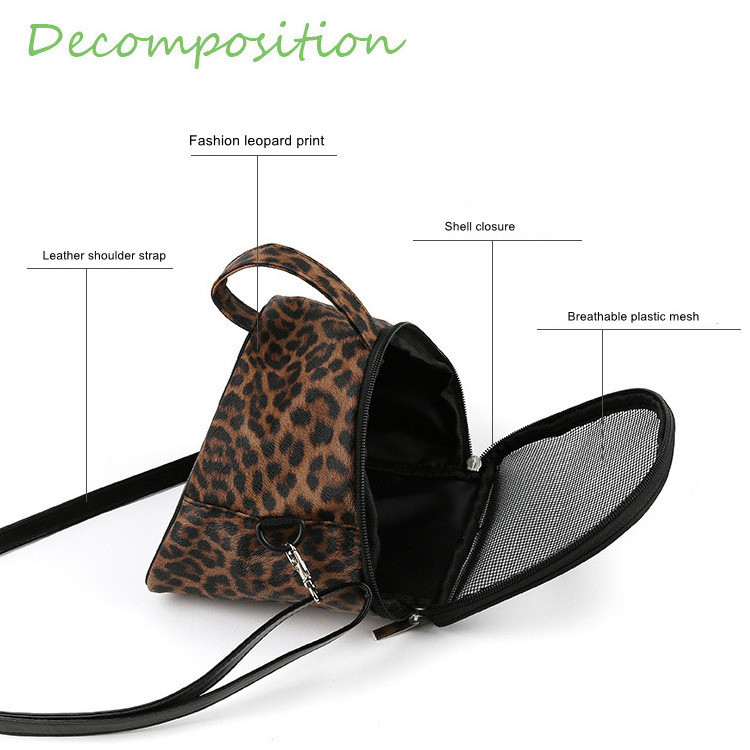 Transport Pouch Breathable Mesh Top Guinea Pig Travel Sling Pet Carrier Leather Small Animal Carrier Bag Pet Handbag Carrier