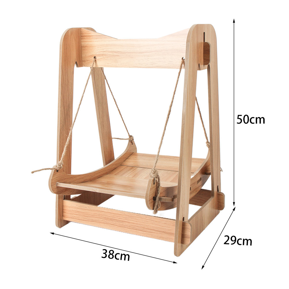 Wooden Bed Shaker double-Layer Anti-Rollover Hanging Nest Pet Hammock cat swing cat hammock bed