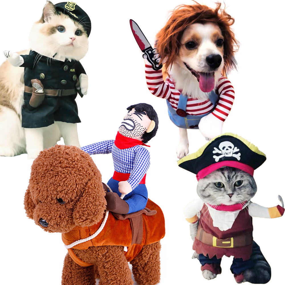 INS Funny Look Dog Transformation Halloween Costume Pet Clothes For Small Medium Large Dog