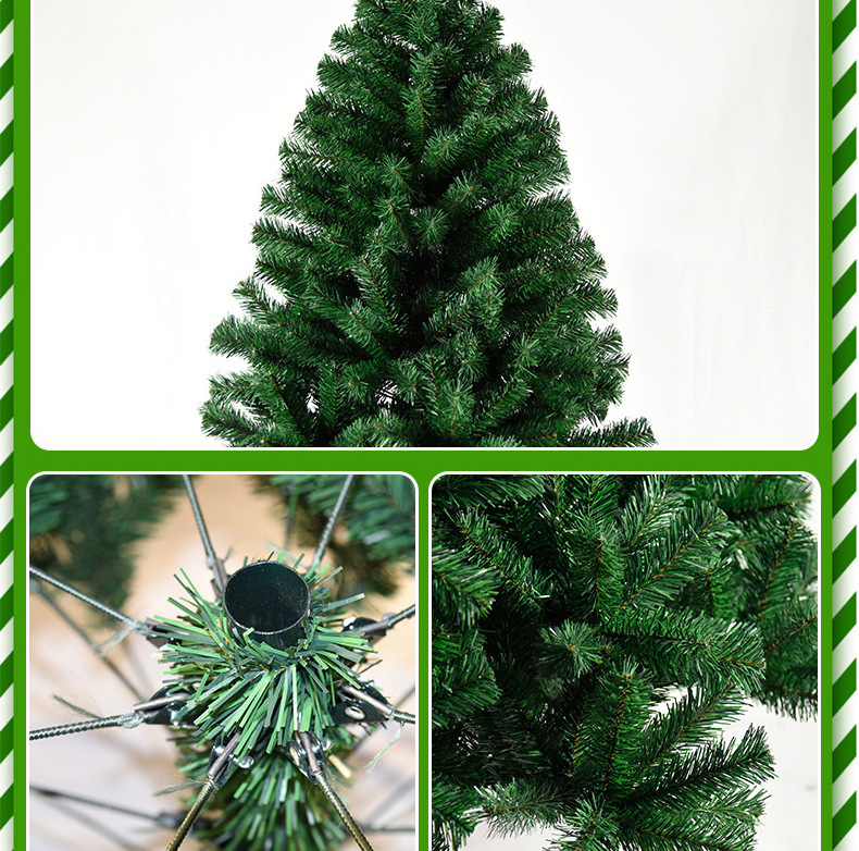 Christmas Gift Home Decoration Flocking Artificial Christmas Tree Cedar Needle PVC Pine Cone Christmas Tree