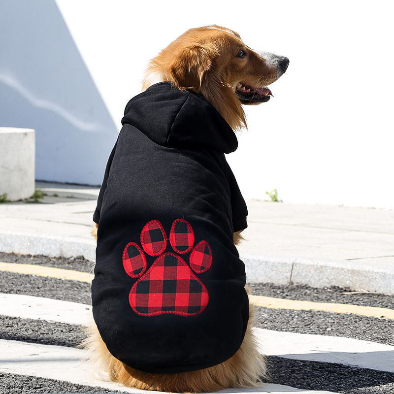 Multicolor Fashion Classic Warm Blank Cotton Polyester big dog clothes pet fleece pet hoodie