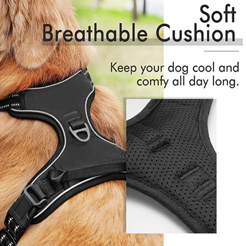 Wholesale Breathable Adjustable Custom Mesh no pull dog harness large dog harness pet backpack harness