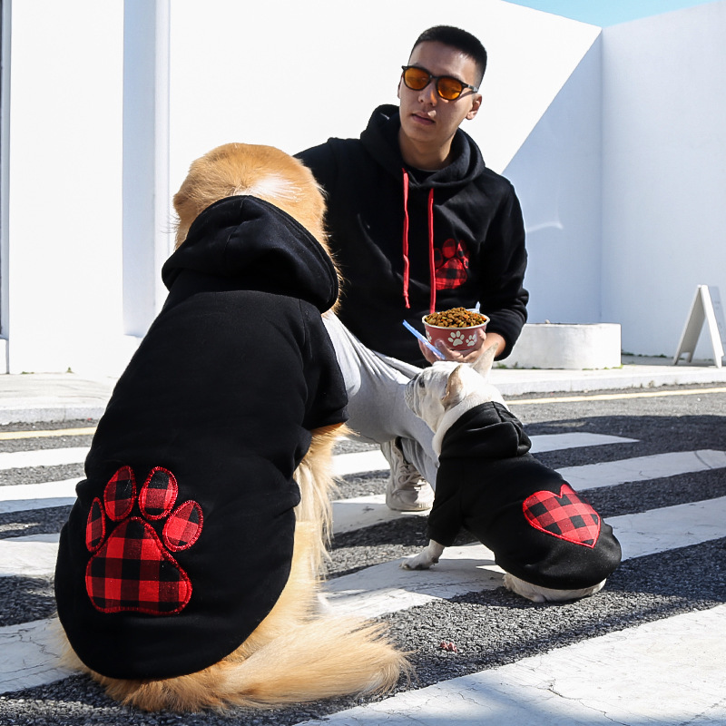 Multicolor Fashion Classic Warm Blank Cotton Polyester big dog clothes pet fleece pet hoodie