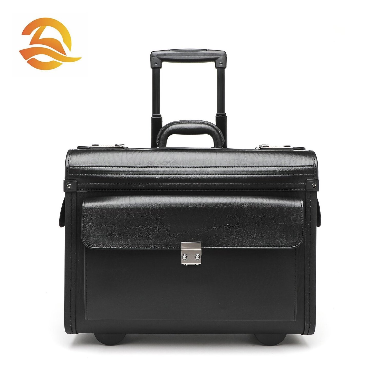 Customized Business Leather Boarding Trolley Box Waterproof Luggage & Travel Bag