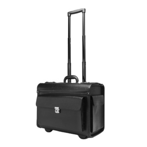 Customized Business Leather Boarding Trolley Box Waterproof Luggage & Travel Bag