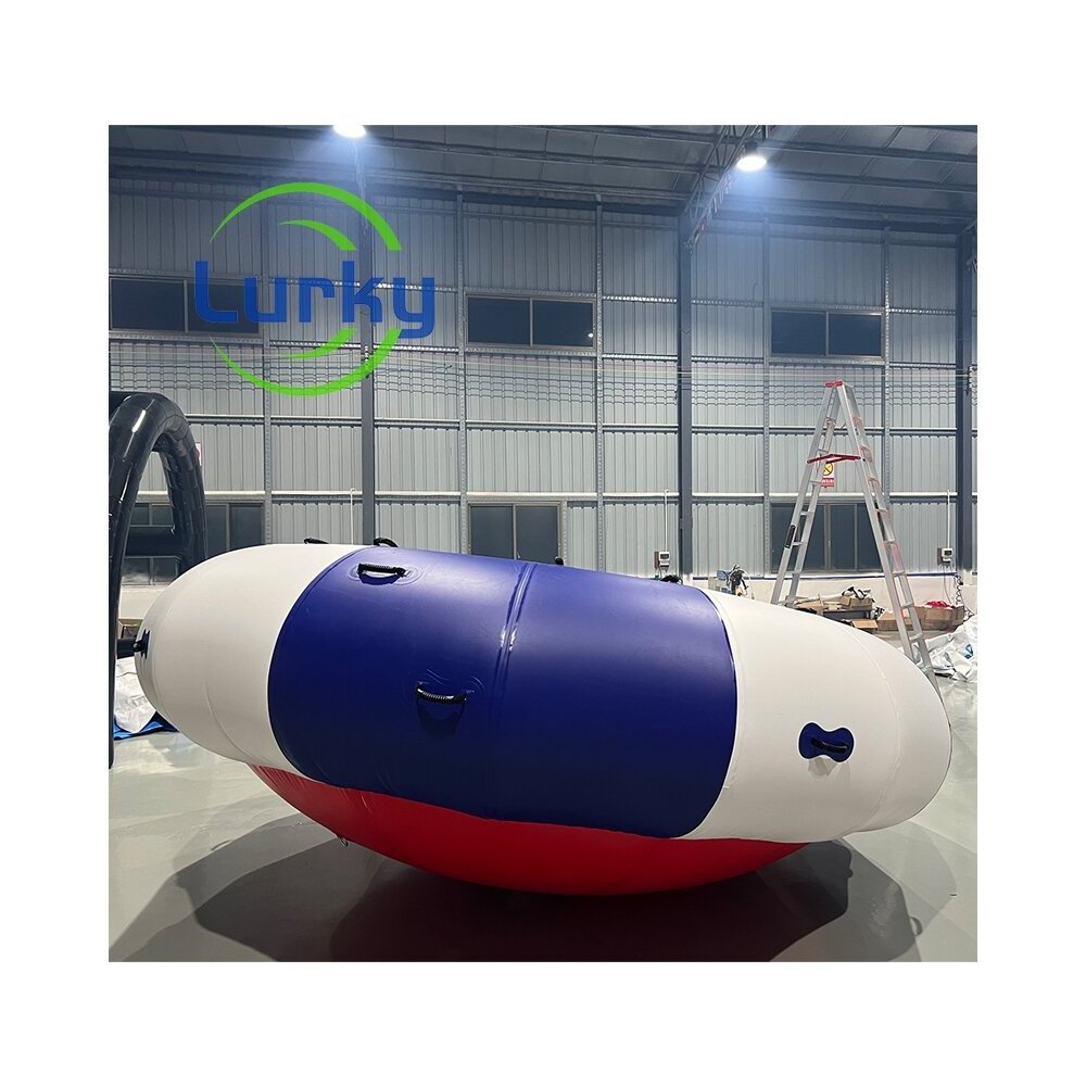 Lurky Customized Large Inflatable Flying Water Spinning Toy Sea Inflatable Semi Boat  Water Tube Disco Boat