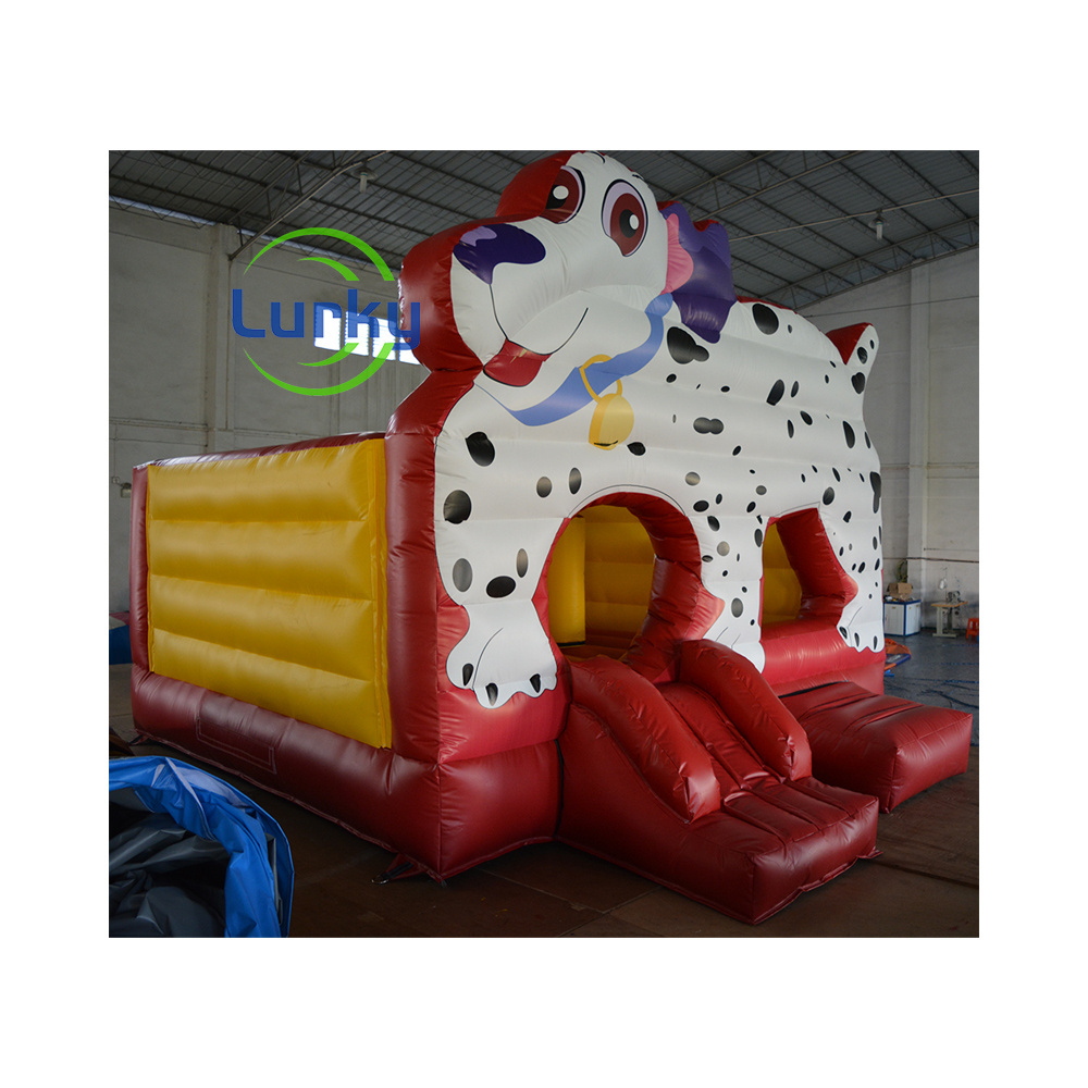 Mini Inflatable Dog Bounce House White Dog Bounce House Jumping Inflatable Dog Puppy Castle Castle for Kids