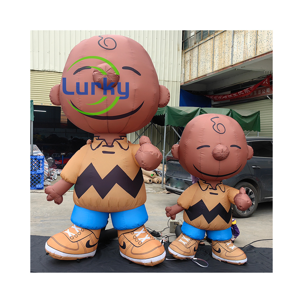 Inflatable Model Air Glowing Decorate Big Snoopy Charlie Brown Character Doll Model Factory Price