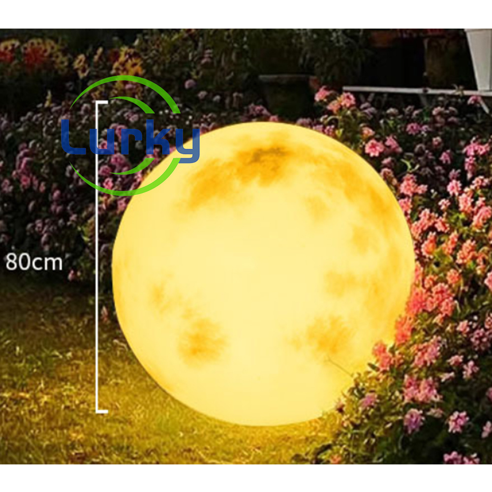 Commercial Wholesale Led Lighted Inflatable Moon Globe Balloon With Light PVC Earth Moon Gas Model Inflatable Large Luminescence