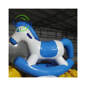 Customized Inflatable Pvc Bouncing Horse Toys Inflatable Rocking Pony Horse Kindergarten Inflatable Horse Viking For Water Park