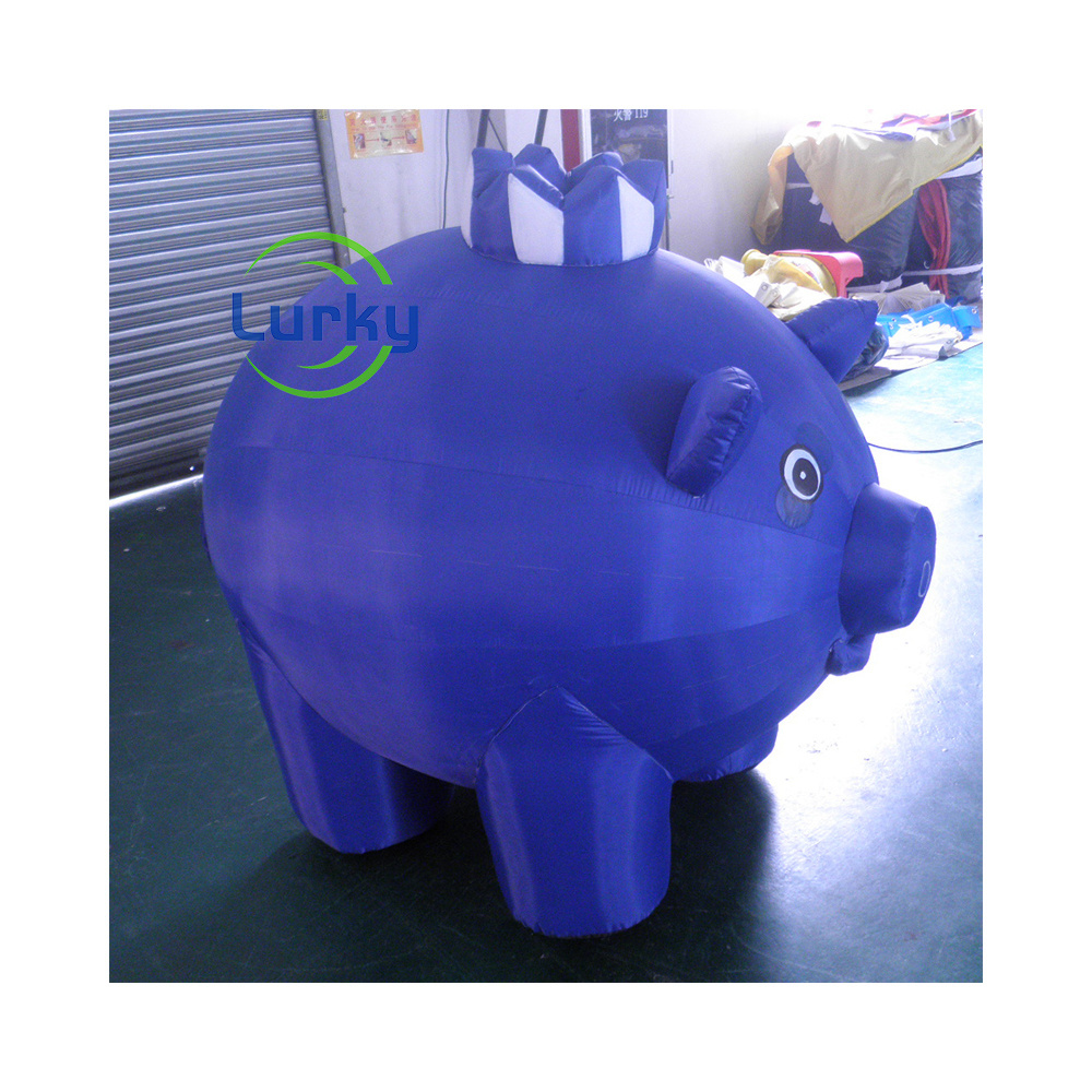 Custom Giant  Outdoor Advertising Cartoon Pig Balloons Inflatable Cartoon Animals