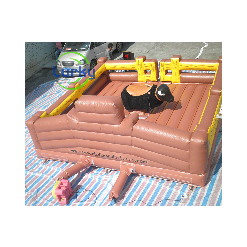 Hot Selling Commercial Bouncer Jumper Game Machine Rodeo Ride On Inflatable Mechanical Bull For Kid