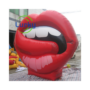 Stage Party Suitable Decoration Inflatable Mouth Model Valentine's Day Custom Giant Inflatable Sexy Lips