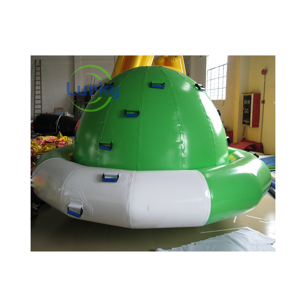 Custom Pool Party Water Gyro Toy Towable Floating Boat Commercial Water Play Inflatable Aqua Gyro Bicycle Floating Pedal Bike