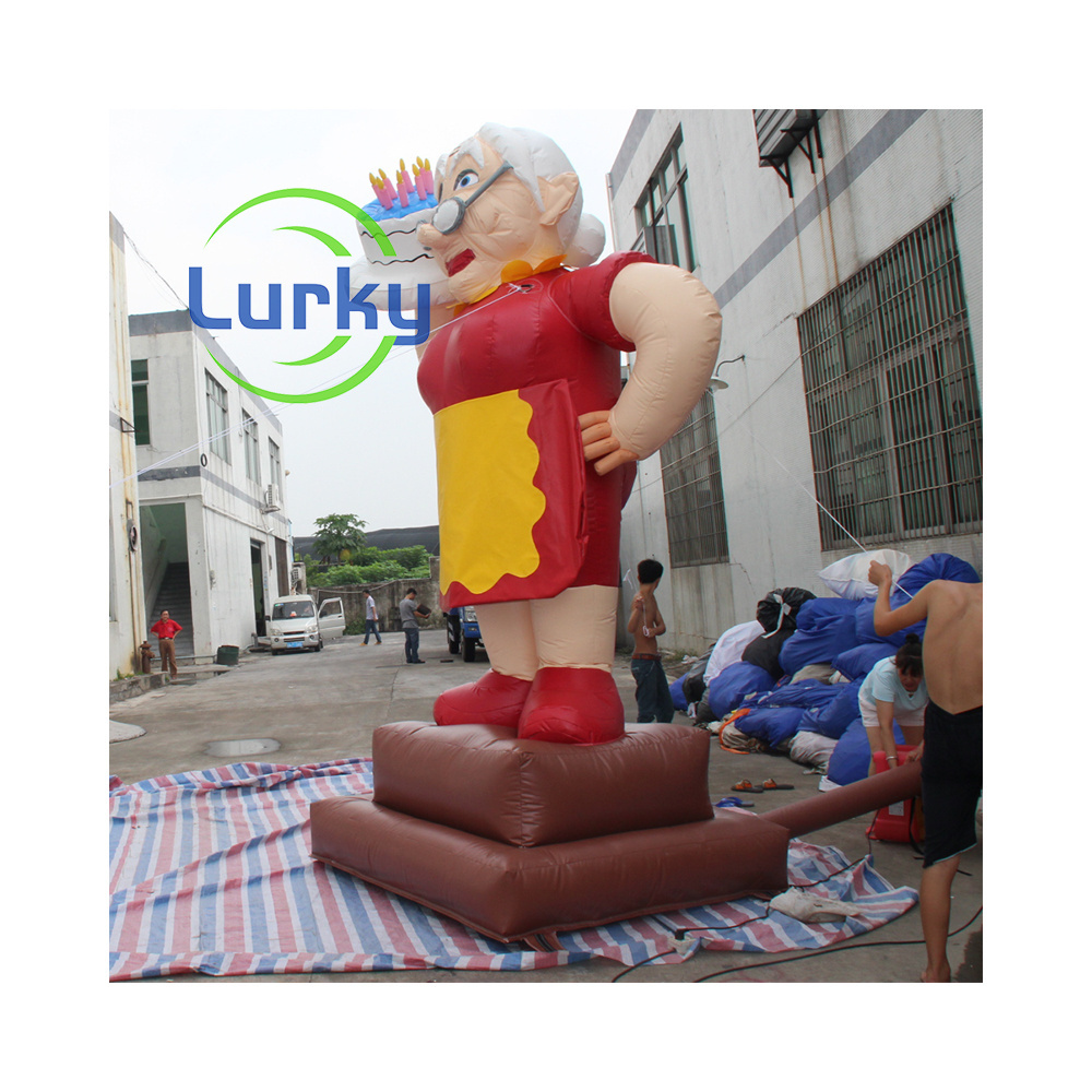 Hot Selling Inflatable Holland Balloon Old Women Humanoid Balloon Inflatable Human Balloon